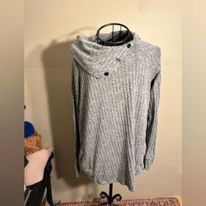 Size 1x womens SOFT gray shirt top 1 x light knit casual dress